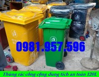 Thùng rác công viên 120L, thùng rác cho bệnh viện 120L