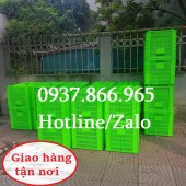 Sọt nhựa có bánh xe để di chuyển hàng hóa, sóng nhựa rỗng, sọt nhựa thực phẩm