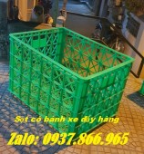 Sọt kéo hàng trong xí nghiệp may, sóng nhựa hở có bánh xe, sọt công nghiệp, sọt