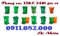 Đại hạ giá thùng rác nhựa giá rẻ- Thùng rác 120l 240l 660l màu xanh- 0911082000