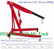 Cẩu tay mini 3 tấn - Cẩu thủy lực bằng tay 3000kg - Cẩu mini bằng tay 3 tấn - Cẩ