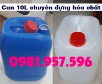 Can nhựa chuyên hóa chất 10L, can hóa chất xanh 10L