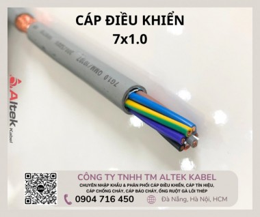 Cáp điều khiển 7x1.0,7x1.5 lõi đồng Altek Kabel