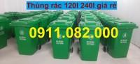 Bán thùng rác công nghiệp giá rẻ tại cần thơ, thùng rác 120l 240l- lh 091108200