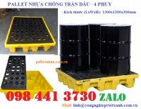 Pallet nhựa chống tràn dầu nhập khẩu