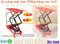 Xe nâng mặt bàn 350kg nâng cao 1m5