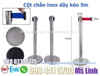 Cột chắn inox dây kéo 5m