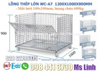 Lồng thép lớn 1200x1000x900mm mắc lưới 50x50mm