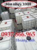 Bồn màu trắng nhựa 1000l có khung thép tại vĩnh phúc, tank nhựa mới, tank nhựa đ