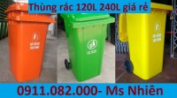 Cung cấp thùng rác nhựa, thùng rác 120l 240l 660l màu xanh giá rẻ tại kiên giang