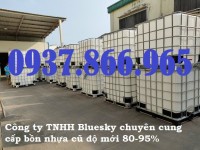 Giá tank nhựa màu trắng có khung thép, bồn nhựa nhuộm vải, bồn nhựa 1 khối, bồn