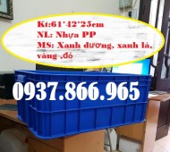 Cung cấp thùng nhựa có nắp, Thùng nhựa cao 25, khay nhựa màu xanh