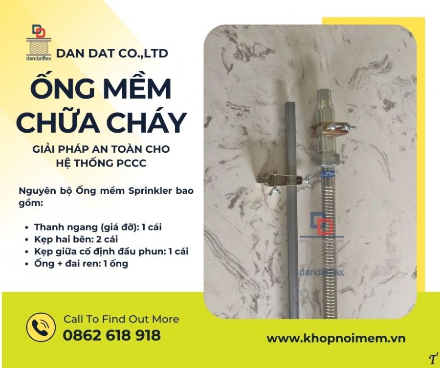 Ống mềm Sprinkler/ Ống nối mềm chữa cháy/ Dây mềm kết nối đầu phun sprinkler