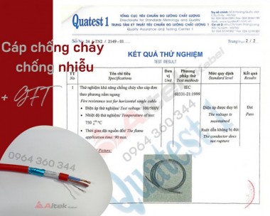 Cáp chống cháy chống nhiễu FR/CU Altek Kabel - Quatest 1