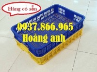 Sọt nhựa rỗng cao 10 chuyên đựng rau củ, sọt nhựa đựng thực phẩm, sóng nhựa hở(k