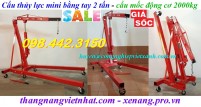 Cẩu mốc động cơ mini bằng tay 2 tấn – cẩu thủy lực mini bằmg tay 2 tấn