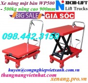 Xe nâng mặt bàn 500kg nâng cao 900mm WP500 NICHILIFT