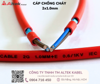 Cáp chống cháy chống nhiễu phôi nhôm 2 x 1.0 + E Altek Kabel