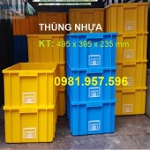 Thùng nhựa đặc kích thước 495 x 395 x 235 mm