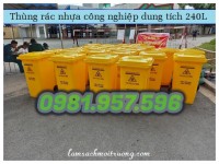 Thùng rác công nghiệp, thùng rác cho bệnh viện, thùng rác 240L