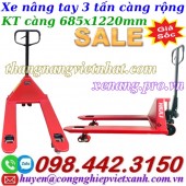 Xe nâng tay thấp 3000kg càng rộng AC30M – NIULI