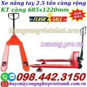 Xe nâng tay thấp 2500kg càng rộng AC25M – NIULI