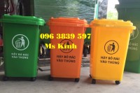 Bán thùng rác gia đình 60 lít nắp kín có bánh xe giá rẻ - 096 3839 597 Ms Kính