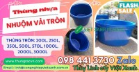 Thùng nhựa tròn nhuộm vải 250L 350L 500L 750L 1000L 1500L, Thùng nhựa đa