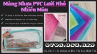 Màng nhựa pvc lưới nhỏ nhiều màu, hàng sẵn kho, giá siêu tốt