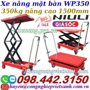 Xe nâng mặt bàn 350kg nâng cao 1500mm WP350