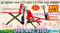 Xe nâng tay cắt kéo 1.5 tấn nâng cao 800mm - xả kho giá sốc