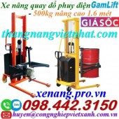 Xe nâng quay đổ phuy điện EDT500-M - 500kg nâng cao 1.6 mét