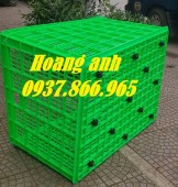 Sọt nhựa 26 bánh xe, sọt nhựa công nghiệp, sọt nhựa đẩy hàng, sọt ké