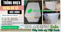 Thùng nhựa đựng hồ sơ , thùng nhưa trắng đa nâng 90 lít 120 lít 220 lít