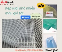 Màng nhựa pvc kẹp lưới nhỏ nhiều màu giá tốt