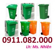 Thùng đựng rác giảm thiểu ô nhiễm môi trường- thùng rác 120l 240l giá rẻ- lh 091