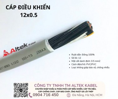 Cáp 12x0.5 Altek Kabel sẵn kho Đà Nẵng, Hà Nội, Hồ Chí Minh