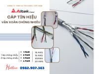 Cáp tín hiệu vặn xoắn chống nhiễu phân phối toàn quốc, giá cạnh tranh