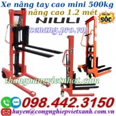 Xe nâng cao mini 500kg nâng cao 1200mm A0.5T/1.2M – NIULI