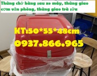 Thùng chở hàng sau xe máy bằng nhựa composite, thùng chở hàng có mút giữ nhiệt,