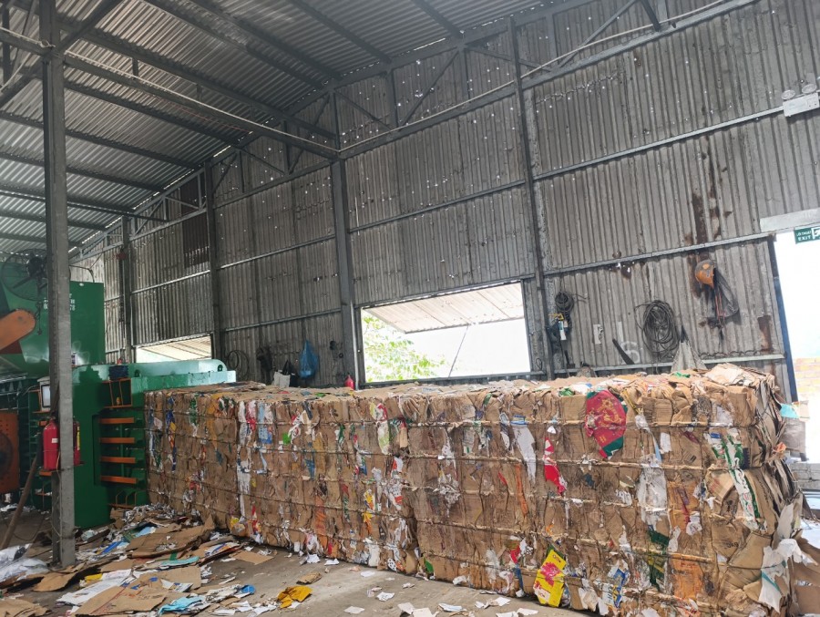 Máy ép rác thải, Máy ép phế liệu, Máy ép giấy vụn, Máy ép bía carton