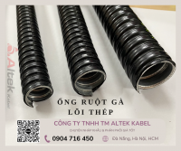 Ống ruột gà D51, D63, D75 luồn dây điện lõi thép bọc nhựa PVC đen