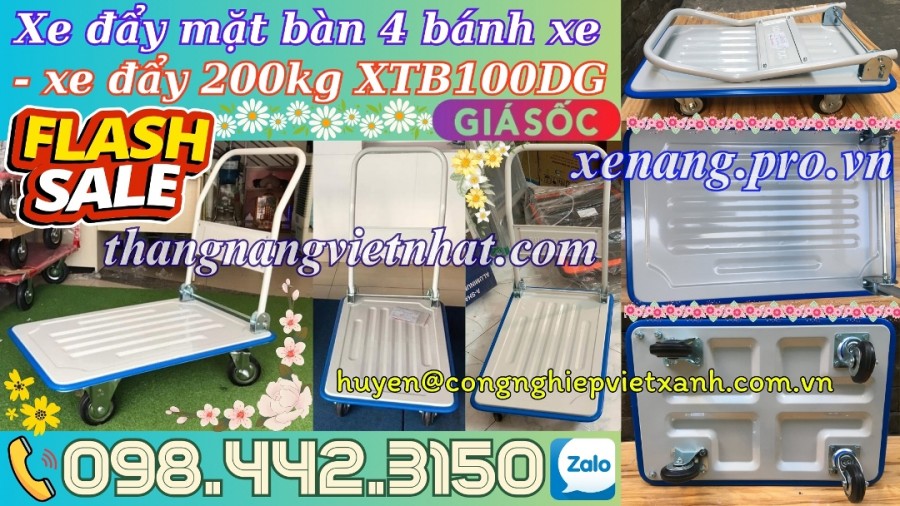 Xe đẩy hàng 200kg XTB100DG