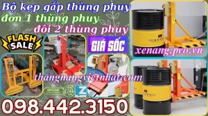 Bộ kẹp gắp thùng phuy đơn và đôi