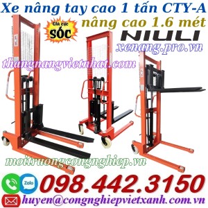 Xe nâng tay cao 1 tấn nâng cao 1.6 mét CTY-A1.0T/1.6M - NIULI