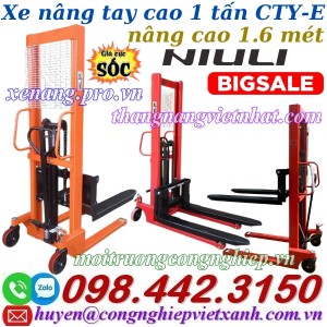 Xe nâng tay cao 1 tấn nâng cao 1.6 mét CTY-E1.0T/1.6M - NIULI