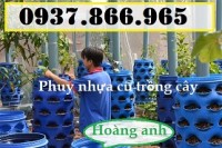 Phuy nhựa cũ trồng cây,Phuy nhựa cũ đựng hóa chất, phuy nhựa đựng sơn, phuy 220l