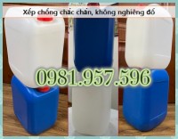 Can nhựa 10L có seal, can nhựa có nắp phụ, can có chống tràn