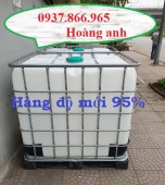 Bán bồn nhựa nuôi cá, bồn nhựa 1000l cũ, thùng nhựa 1000l vuông, thùng đựng hóa