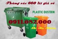 Cung cấp thùng rác giá rẻ, mẫu mã đẹp, bền bỉ- thùng rác 120 lít, 240 lít, 660